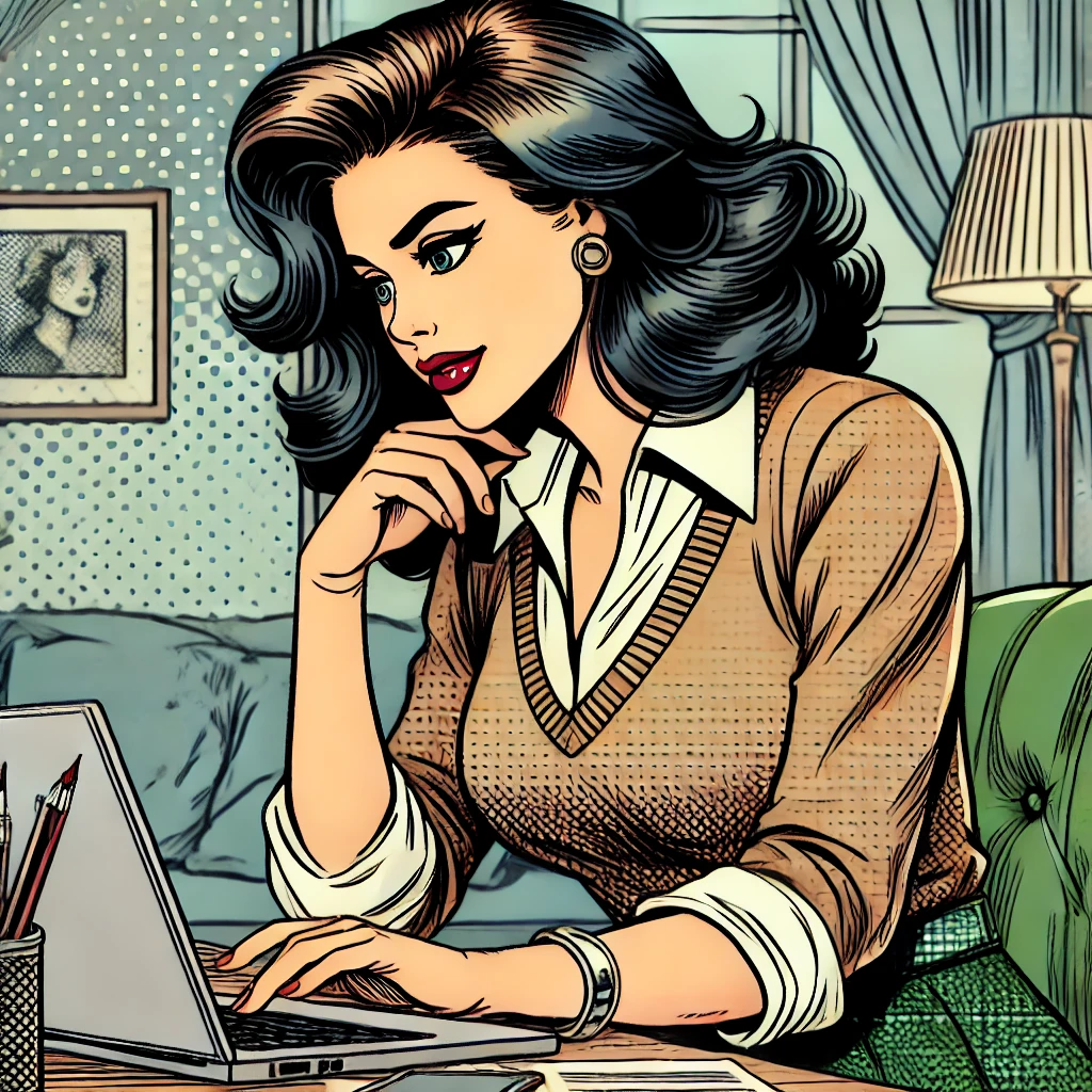 Une femme fait des recherches juridiques sur internet
